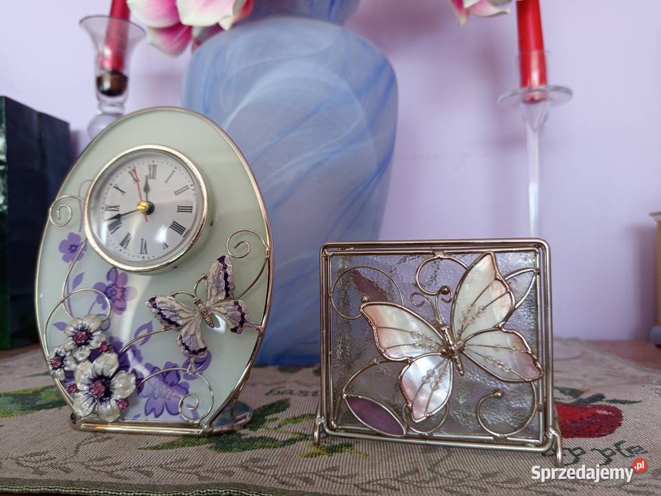 Prezent na Walentynki Zegar oprawa w szkłobogato
