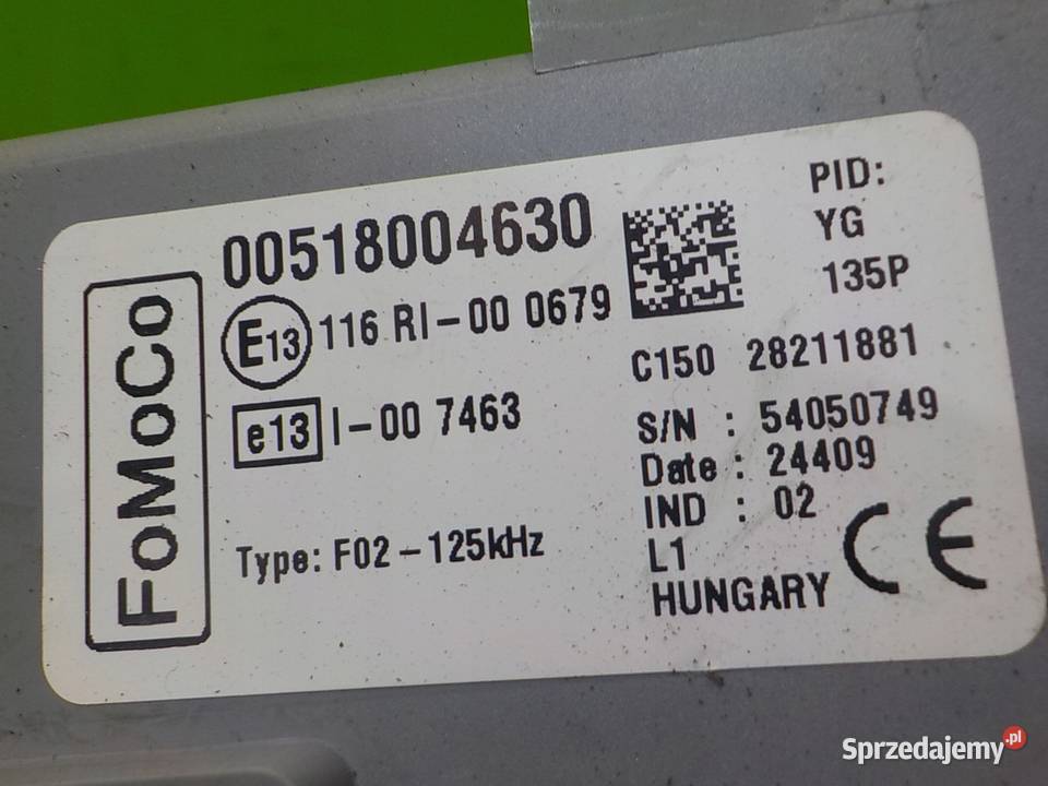 FORD KA MK2 II 12 B 09r 3D skrzynka osobowe