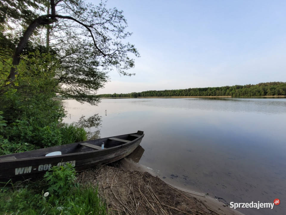 Działka Jeziorem Czarnym Pluszkiejmy Mazury leśna warmińsko-mazurskie
