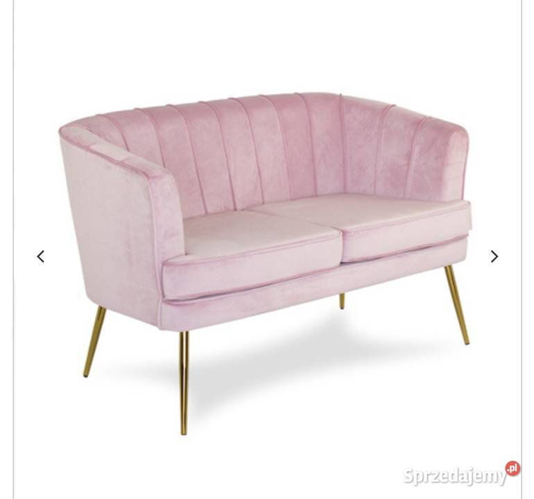 Piękna różowa sofa z weluru Darmowa dostawa