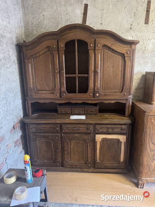 Kredens bufet kuchenny wiejski dwuczęściowy 195cm Dom i Ogród mazowieckie