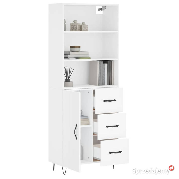 Witrynka biała 695x34x180 materiał