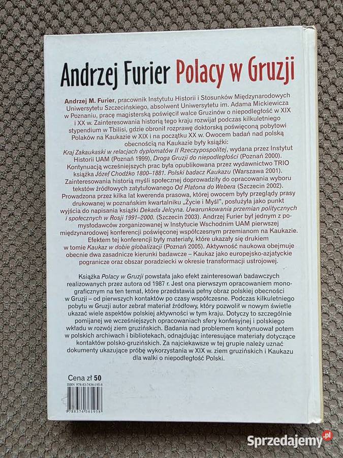 Polacy w Gruzji Andrzej Furier Rok wydania 2009 Kraków