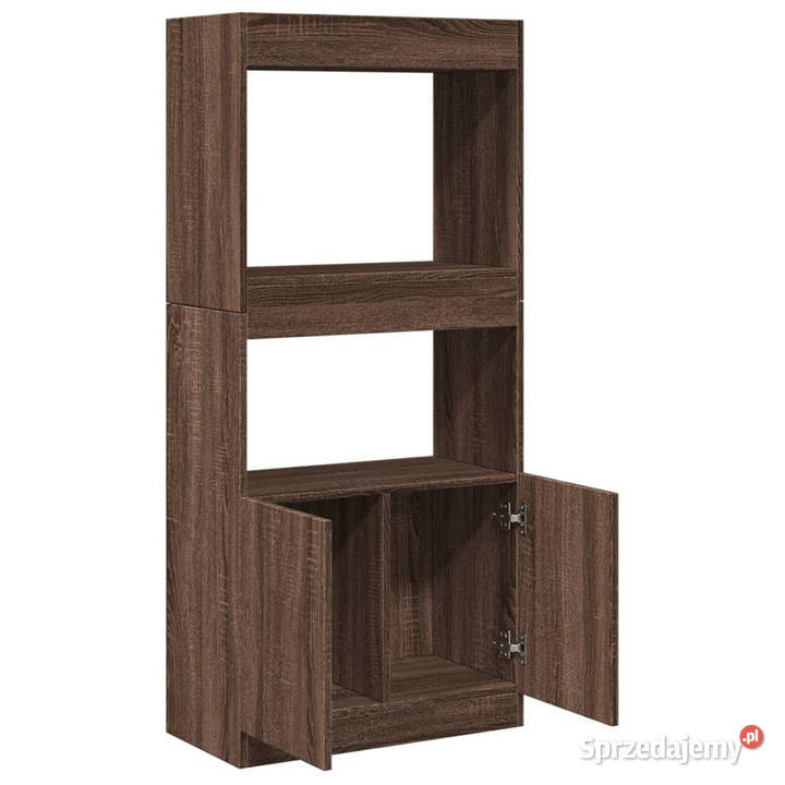 Wysoka szafka brązowy dąb 63x33x140 WM855112 Warszawa