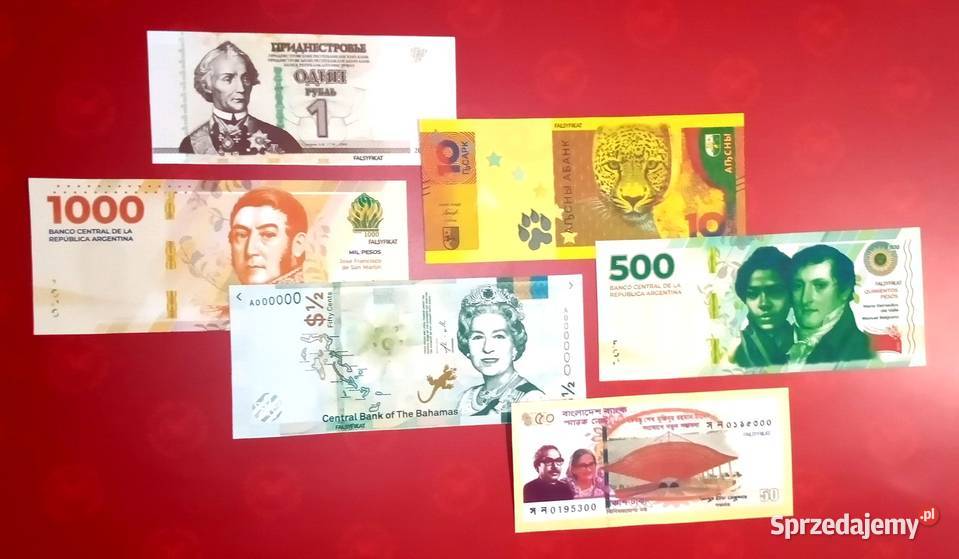 135 Reprodukcja kopia Banknoty Świata06 6 skala Pozostałe Warka