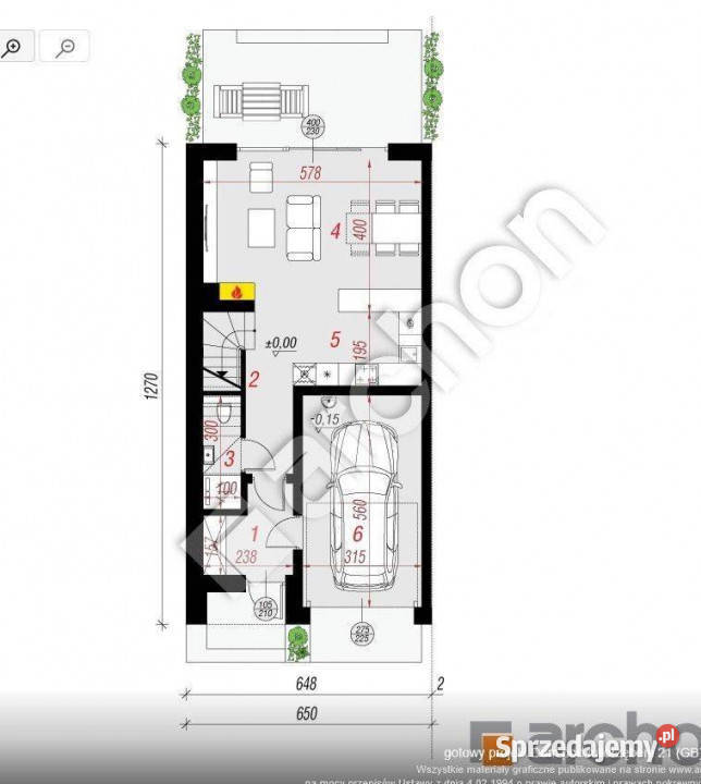 Szarów nowy dom z garażem działka 587m2 120.51m2 Sprzedaż