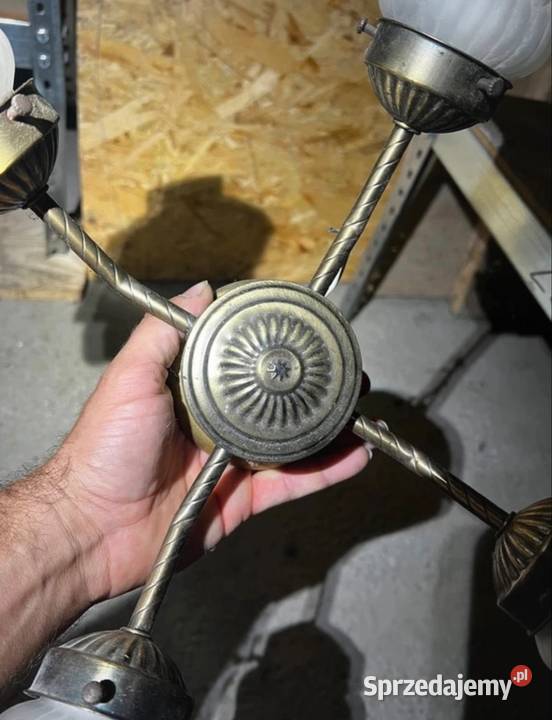 Lampa żyrandol antyk Antic vintage zabytkowa Old Biecz sprzedam