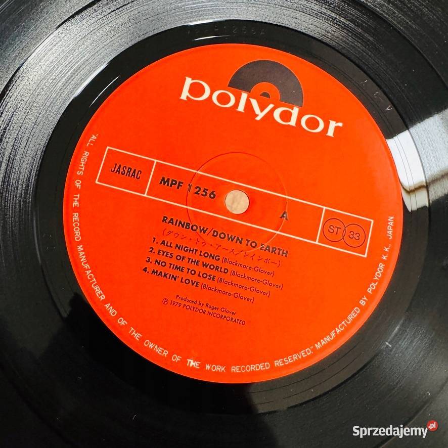 Rainbow Down To Earth EXNM Japan Obi LP 1979 Gdańsk