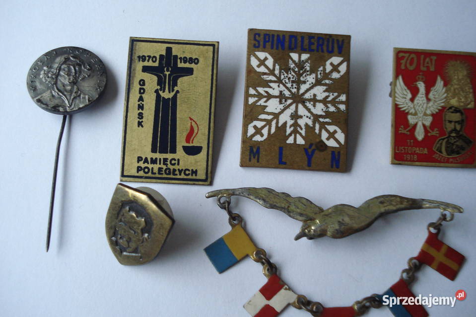 Przypinki metalowe z okresu PRL różne 6 sprzedam