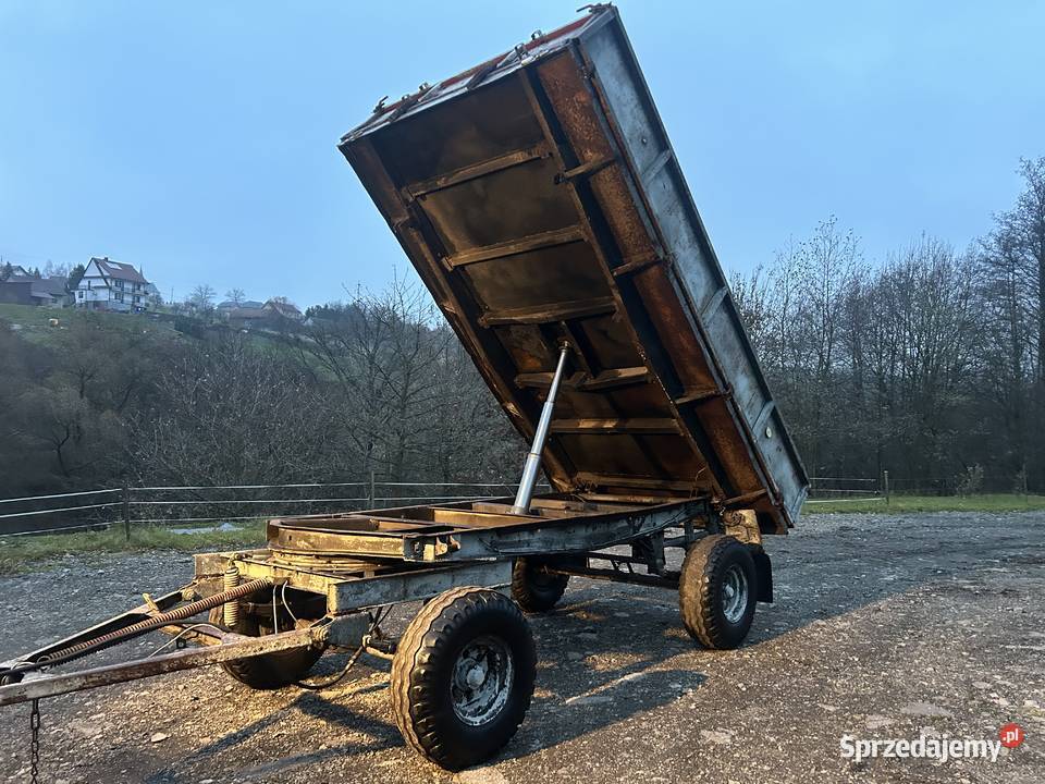 Przyczepa rolnicza Autosan D47 wywrotka 3 strony nieuszkodzony