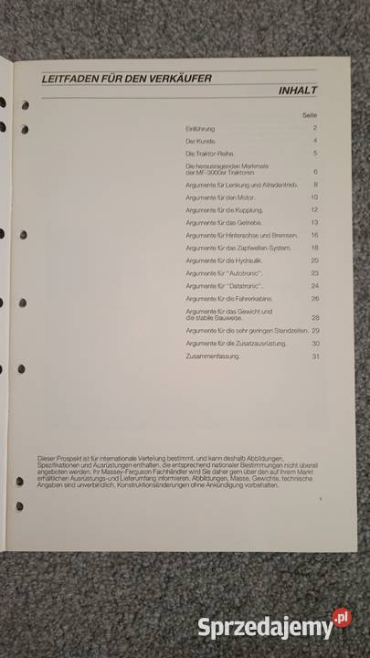 Instrukcja obsługi ciągnika MF 3000 Massey lubelskie Lublin