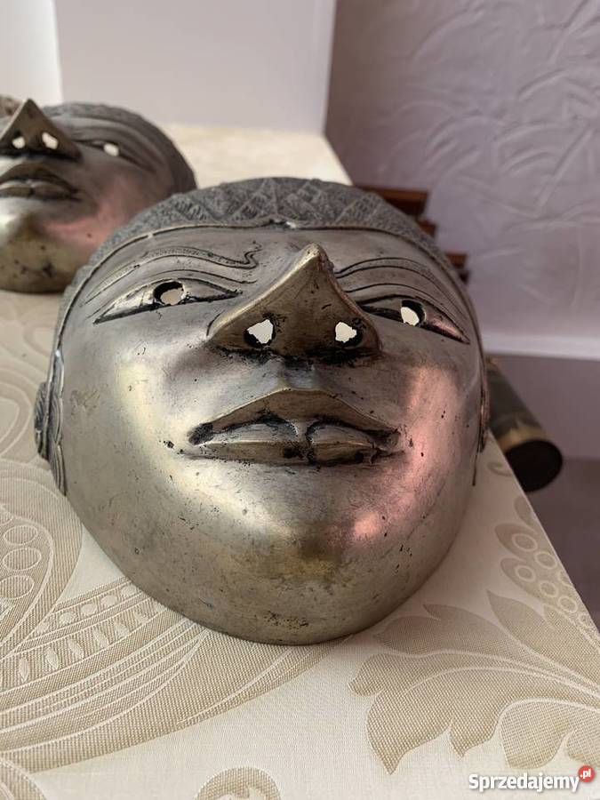 Realistyczna straszna Maska mosiężna maski dolnośląskie Bystrzyca Kłodzka