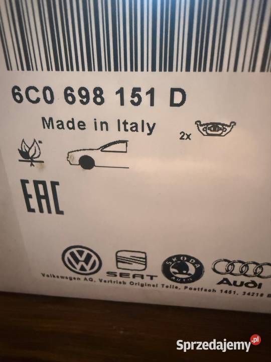 Klocki hamulcowe OE 6C0 698 151 D Stargard sprzedam