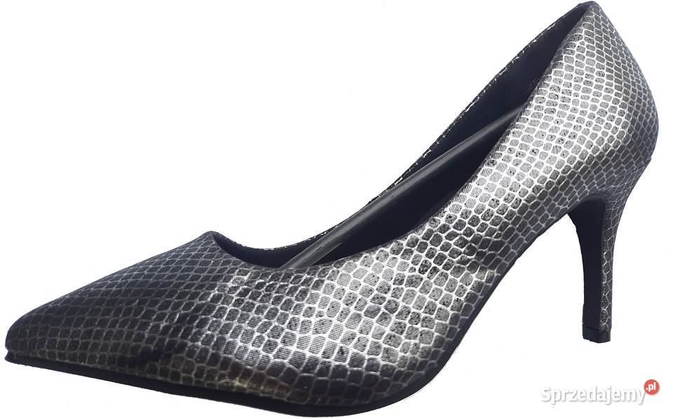 38 JD Williams Szpilki metaliczne 24 obcas 8 inna Czółenka Gaszowice sprzedam