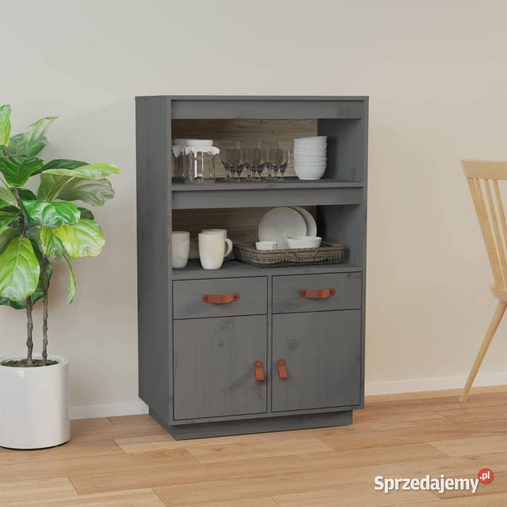 Szafka szara 67x40x1085 lite drewno sosnowe Warszawa