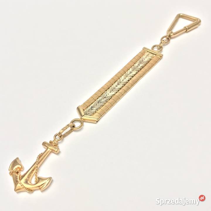 Złoty BRELOCZEK brelok 18K marynarski KAPITAŃSKI mazowieckie