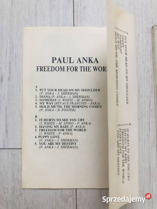 Kaseta audio Paul Anke Freedom for the world Łódź