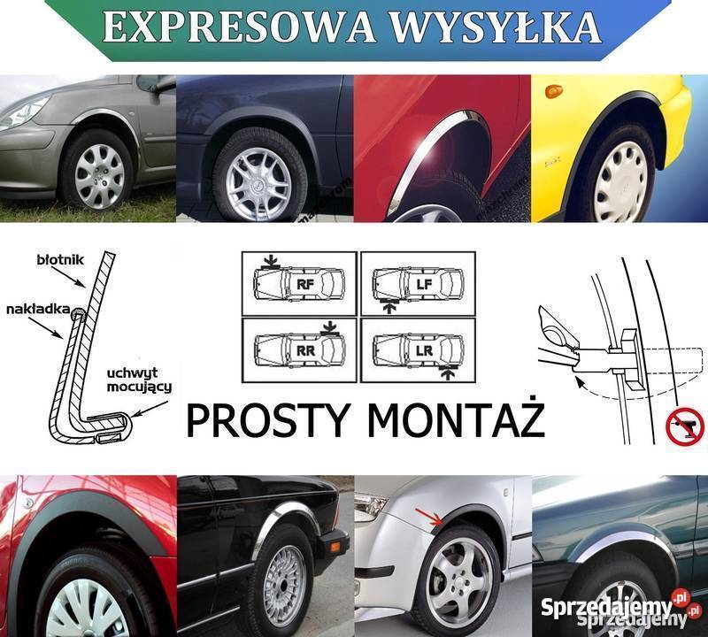 Mercedes W107 nakładki na błotniki kpl 4 listwa Gdańsk sprzedam