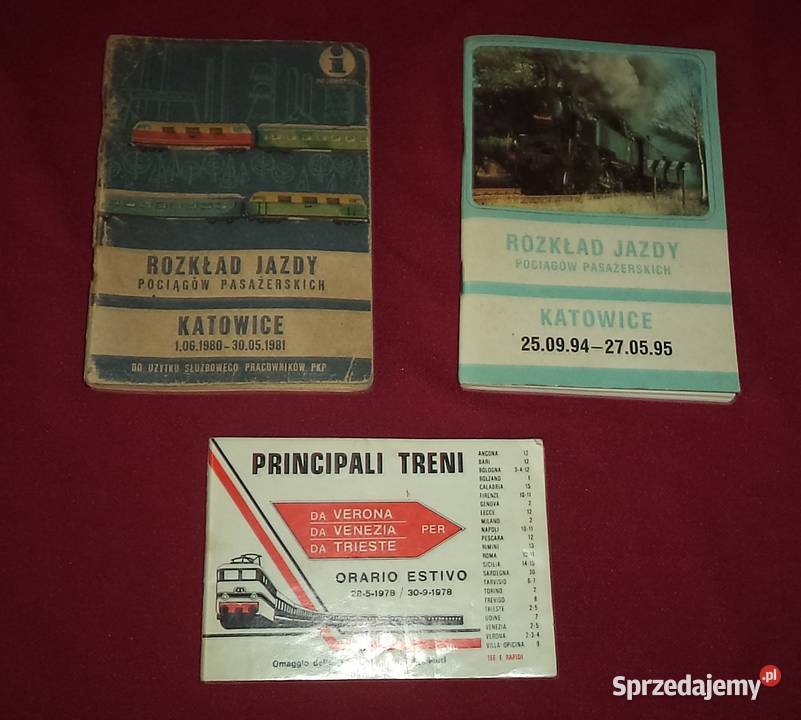 PKP Kolej literatura Rozkład jazdy pociągów Piekary Śląskie sprzedam