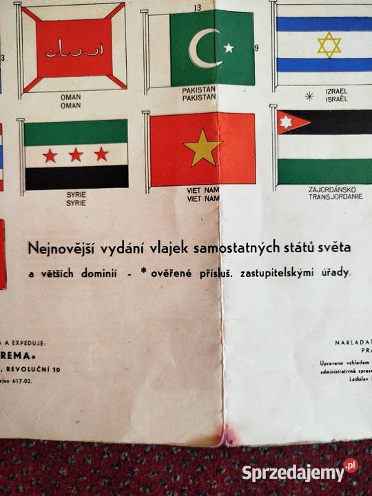 Plakat flagi państw łata 195052 opolskie
