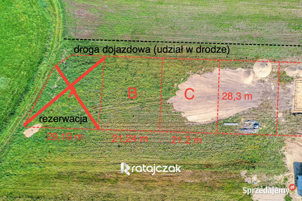 sprzedaży działki Tyłowo Wejherowska 600m2