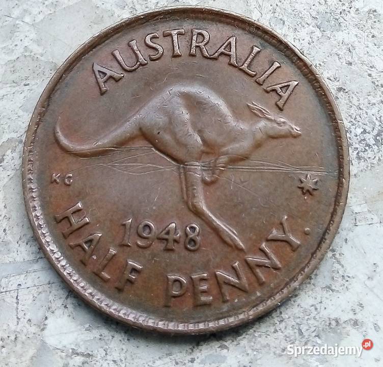 AUSTRALIA HALF PENNY 1948 r KANGUR Legionowo