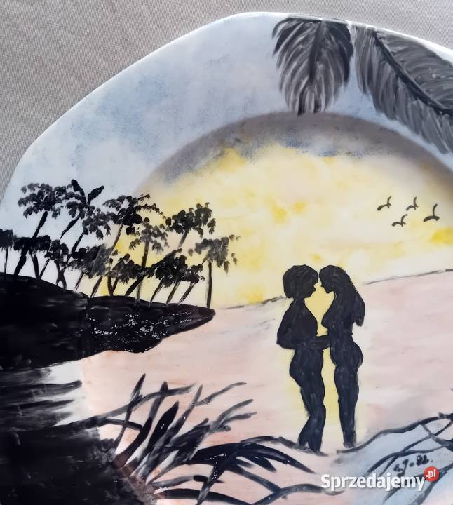 Ręcznie malowana patera Seltmann Weiden 1982 r Koźminek