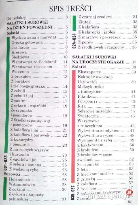 Przepisy czytelników Ulubione sałatki i surówki sprzedam