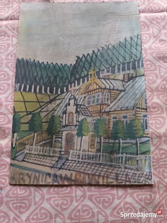 Stara akwarela pomorskie Malbork