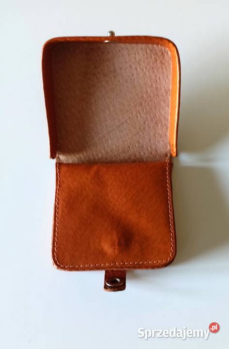 Portmonetka portfelik skóra z PRL vintage Łódź