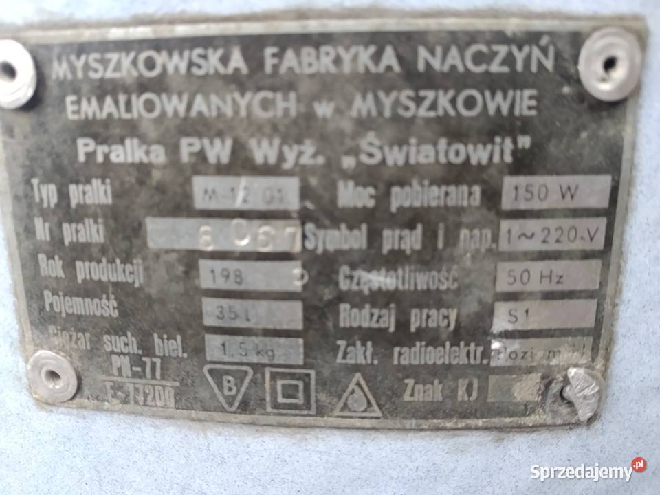 Pralka PRL Swiatowid Frania wolnostojące