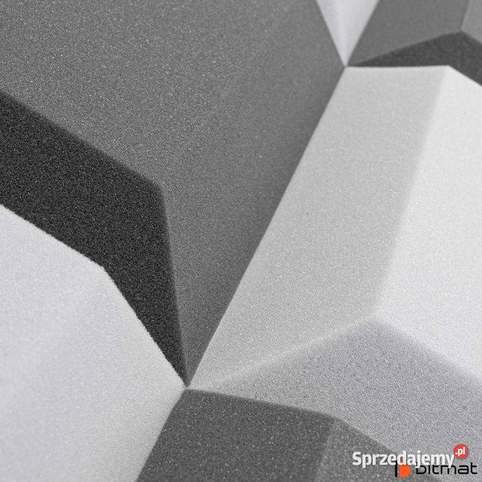 Panele akustyczne na ścianę szare trapezy Bitmat