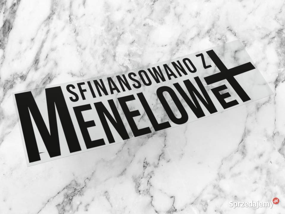 Naklejka SFINANSOWANO Z MENELOWE 15 x 38 1 naklejki podlaskie Choroszcz