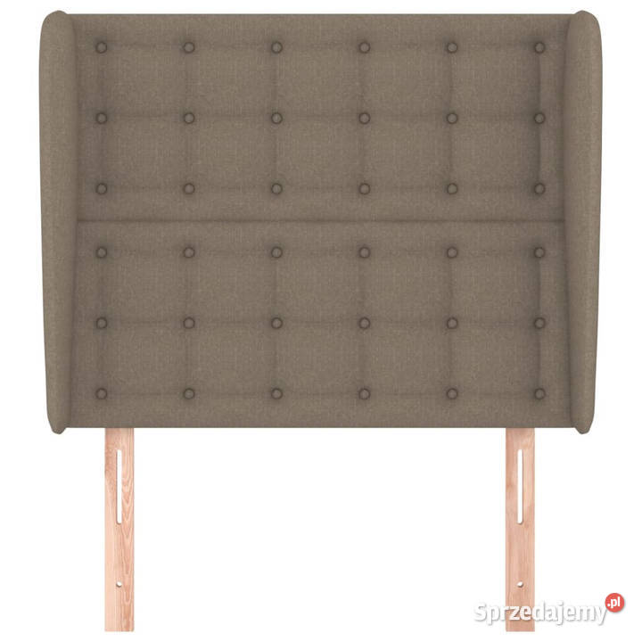 Zagłówek uszak taupe 93x23x118128 tkanina mazowieckie