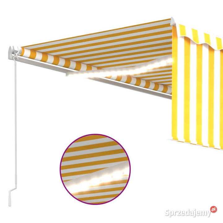 Ręcznie zwijana markiza z zasłoną i LED 4x3 m sprzedam