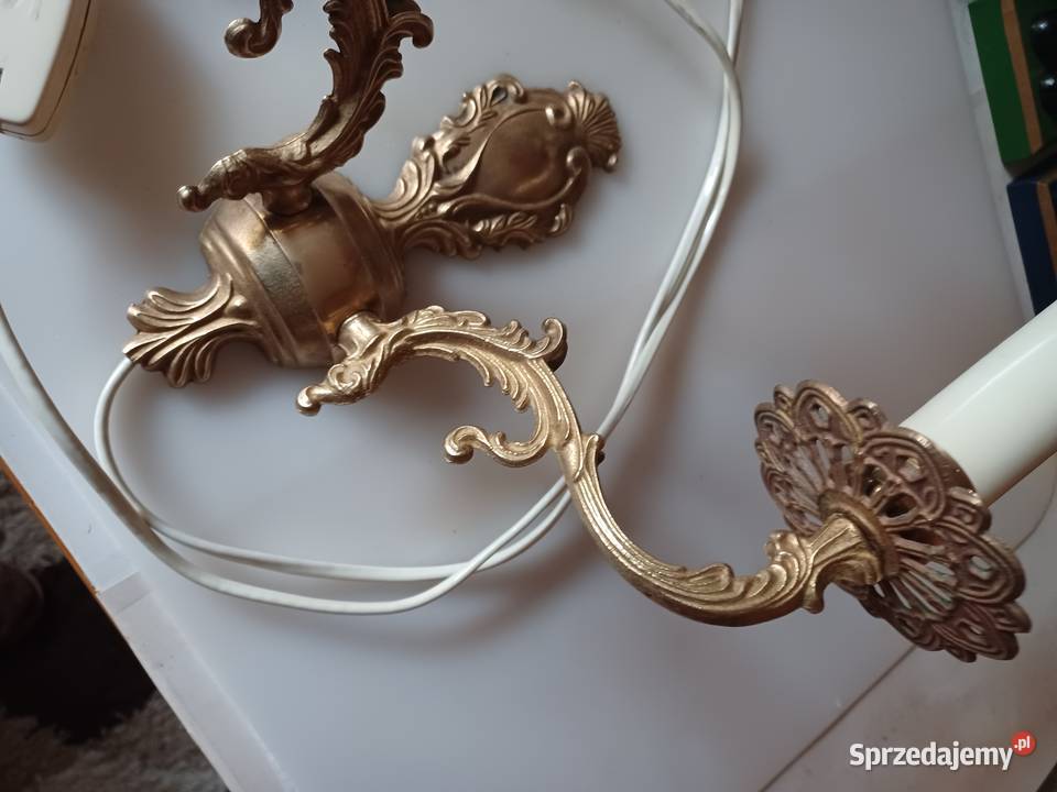 Kinkiet mosiężny z wyłącznikiem Poznań