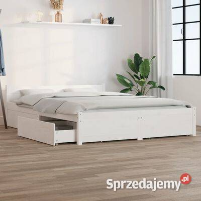 vidaXL Rama łóżka z szufladami biała 140x190 Warszawa