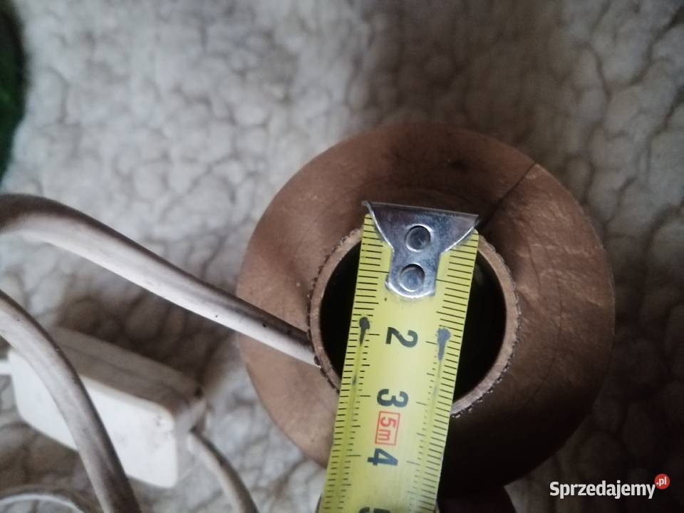 oryginalna lampa naftowa z zielonego szkła Legnica