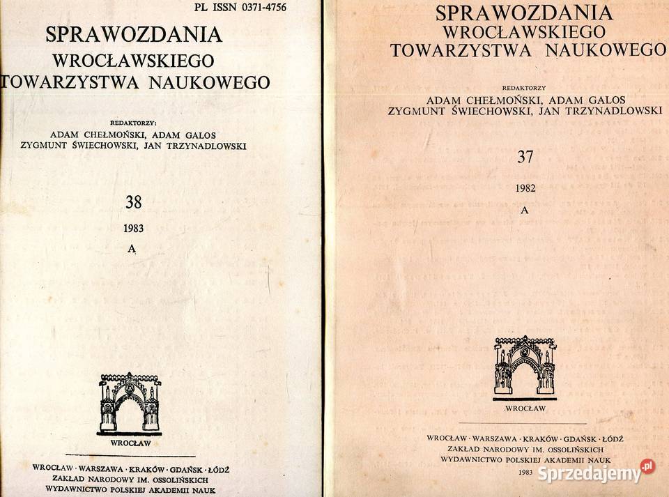Sprawozdania Wrocławskiego Towarzystwa T33 36 37 miękka