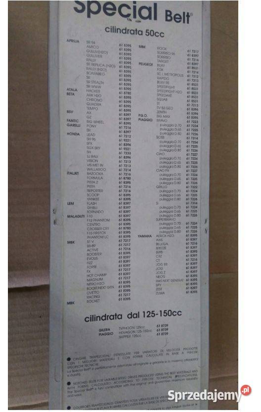 PASEK MALOSSI TYPHOON HEXAGON JOG NEOS CIAO Układ napędowy Części Bielsk Podlaski