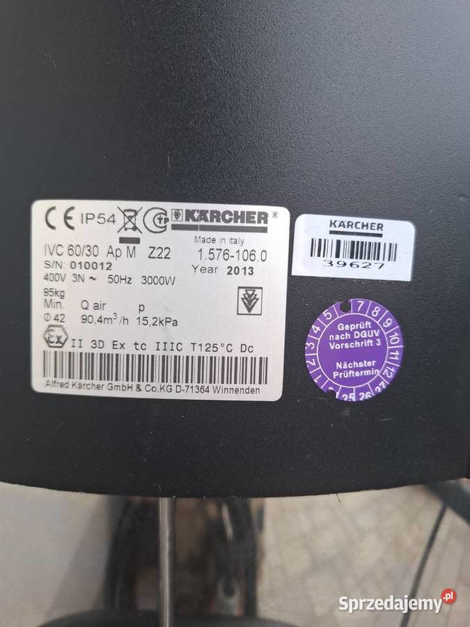 Odkurzacz przemysłowy cyklonowy Karcher IVC 6030 Świdnik