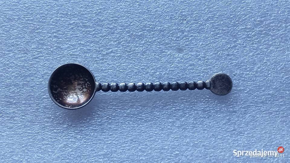 Łyżeczka posrebrzana do soli SJW Vintage Anglia Pozostałe