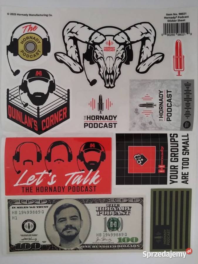 Hornady Podcast Sticker Sheet Warszawa