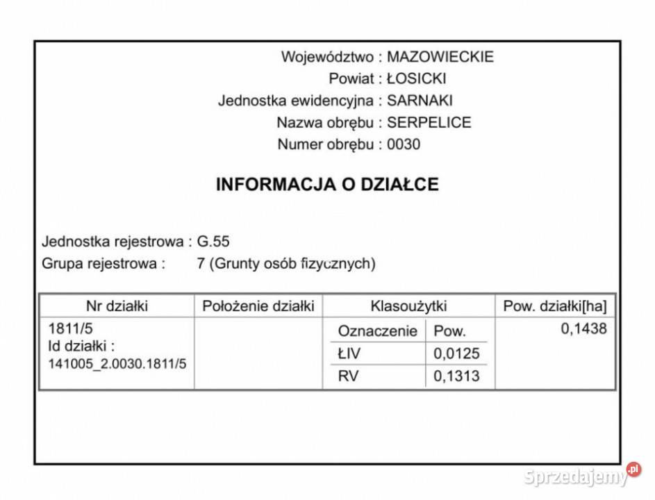 Działa budowlana Serpelice n Bugiem 14.5m mazowieckie
