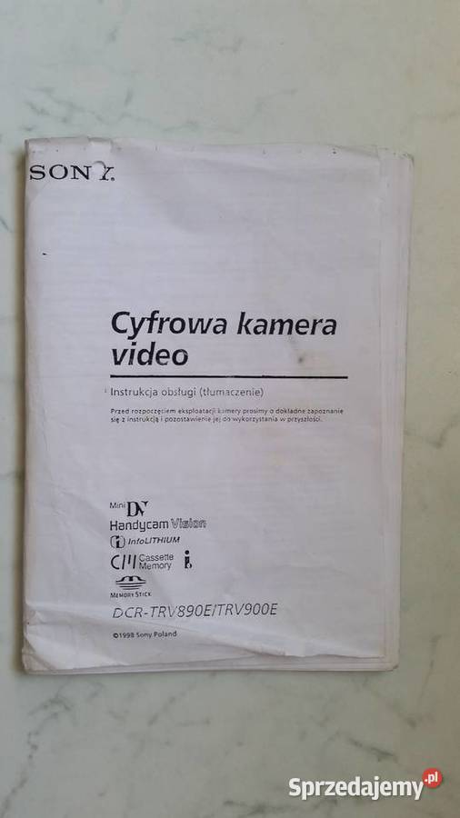 Instrukcje kamer video PANASONICSONY Puławy