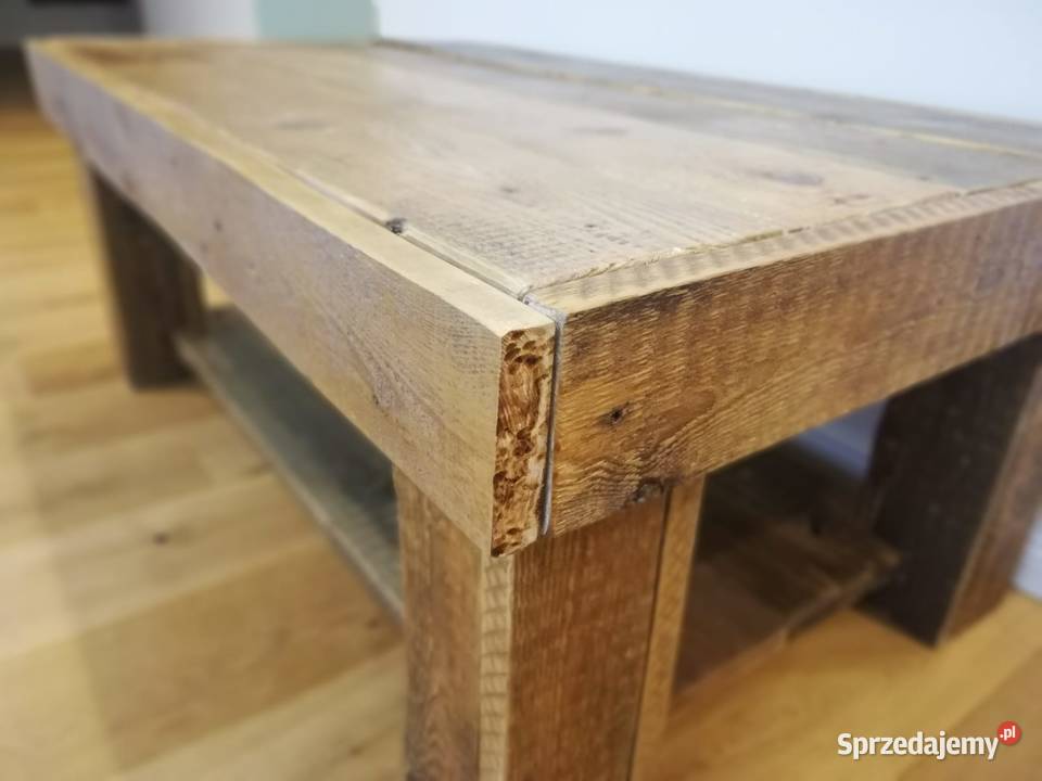 Piękny unikatowy stolik kawowy z odzyskanego Meble Łódź