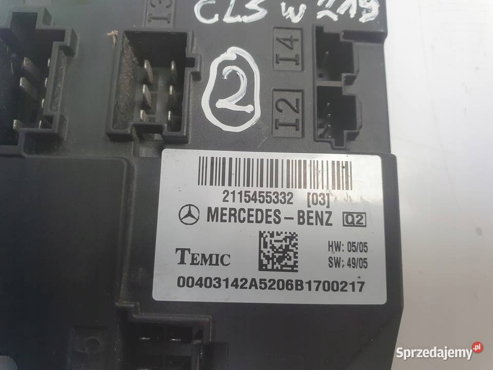 Mercedes CLS C219 W219 MODUŁ FOTELA Sterownik Pozostałe Chełm
