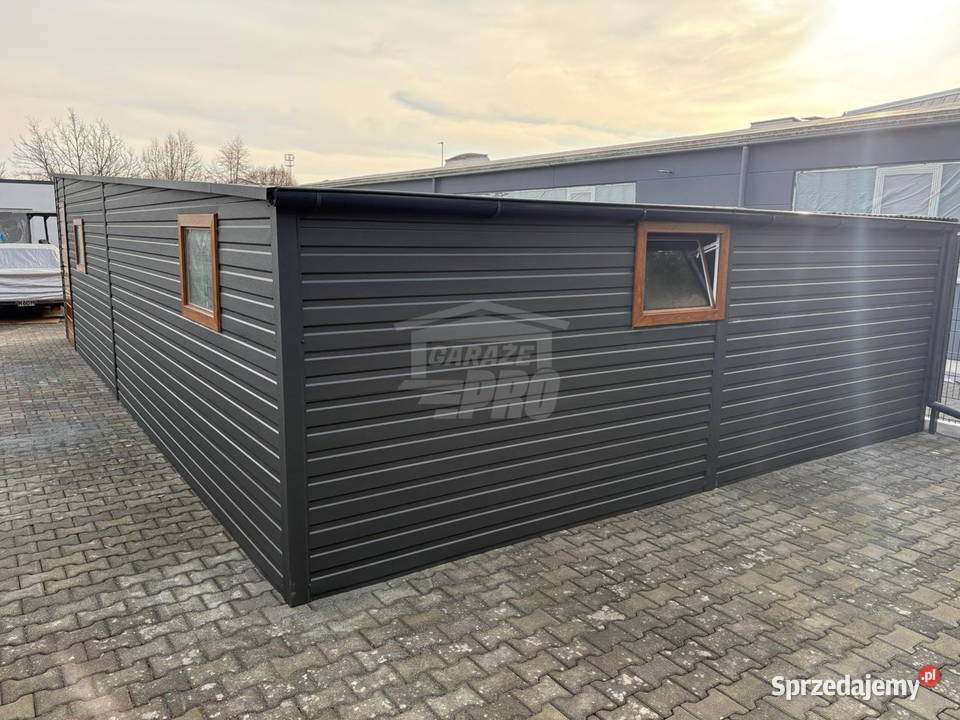 Garaż blaszany 6x9m 2x brama 5x okno drzwi dach 369zł/m2 zachodniopomorskie