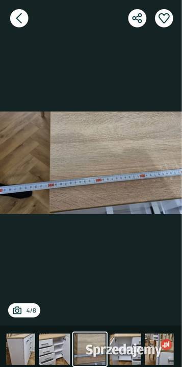 Biała komoda z szufladami i półkami Tychy