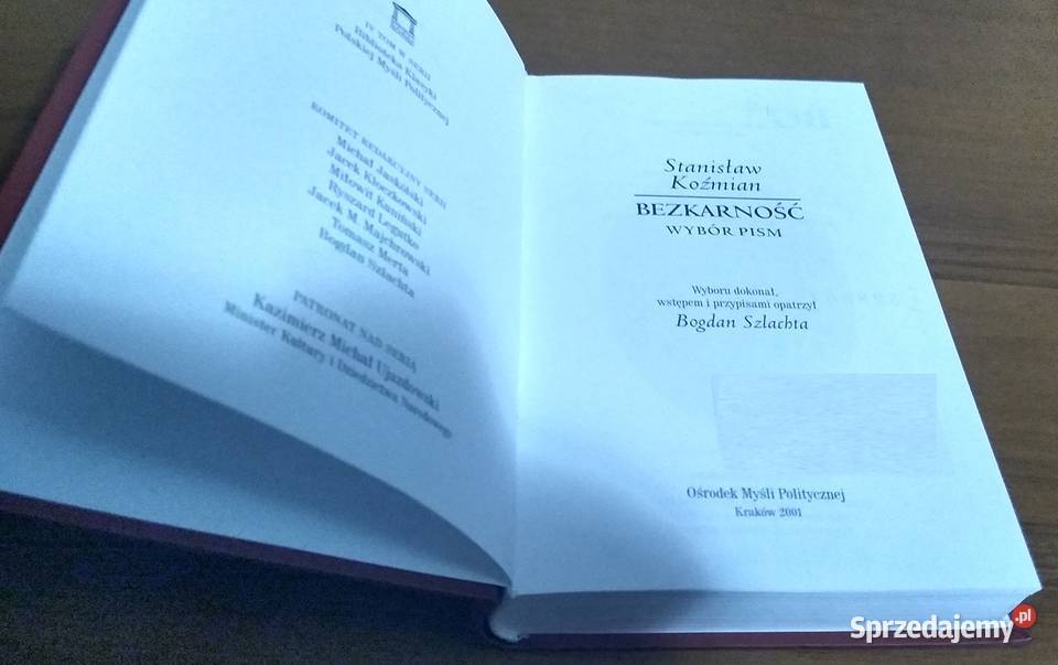 Bezkarność wybór pism Stanisław Koźmian tradycyjny podręcznik Kultura i Rozrywka Gdańsk